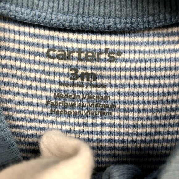 Carter's Baby 0-3M Footed One Piece Pajama Zip Up Boys Girls - Picture 5 of 7